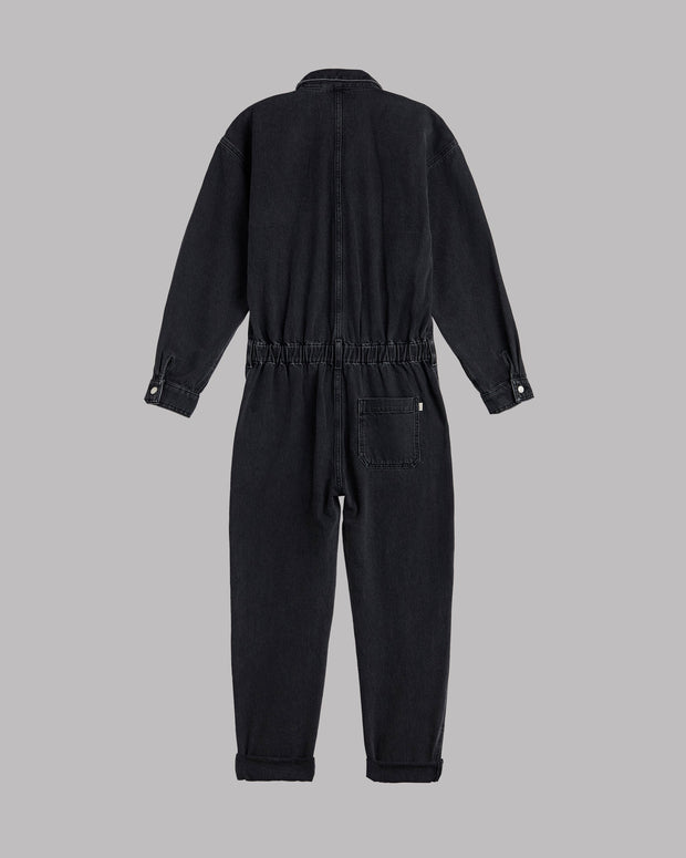 The Black Denim Jumpsuit