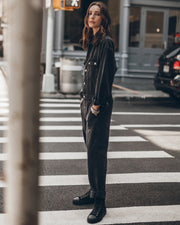 The Black Denim Jumpsuit