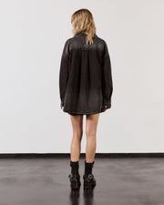 The Black Loose Denim Shirt