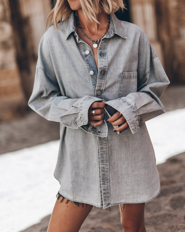 The Blue Loose Denim Shirt