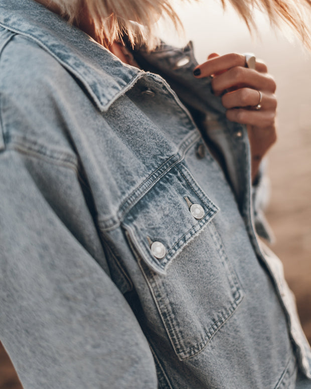 The Blue Short Denim Jumpsuit