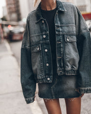 The Dark Blue Denim Skirt