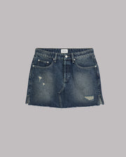 The Dark Blue Denim Skirt