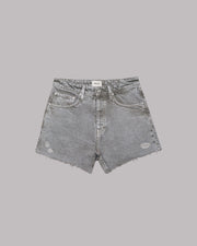 The Khaki Faded Denim Shorts